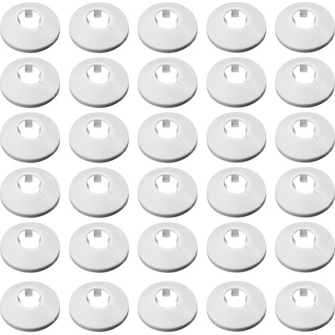 30 pièces de couverture de tuyau de chauffage, rosace individuelle pour tuyau de chauffage, gaine de câble blanche, diamètre 20 mm, design flexible (1/5)