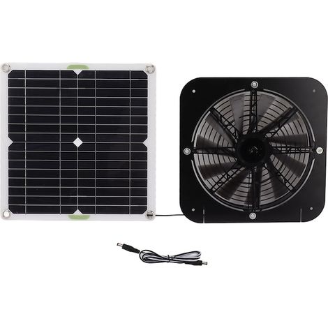 Ventilateur solaire 100W 3000tr/min pour serre et poulailler, Tovbmup, diamètre 13,5 pouces, circulation d'air puissante (1/5)