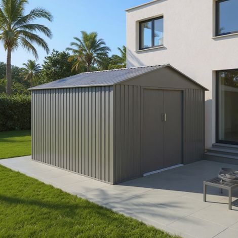 Casetta da giardino in metallo – MJ 10 x 10 - 9,7 m² - Antracite