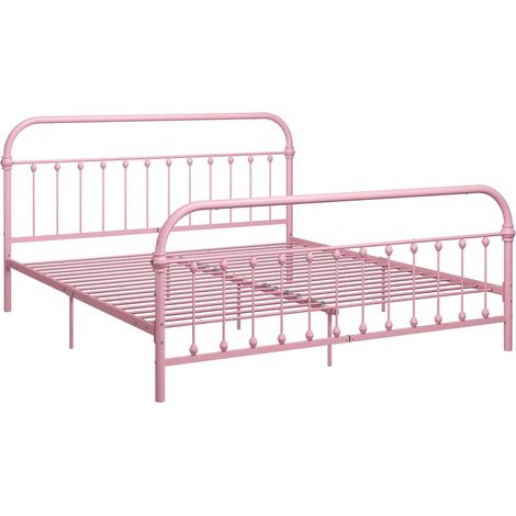 Maison Exclusive - Bettgestell Rosa Metall 180x200 cm (1/5)