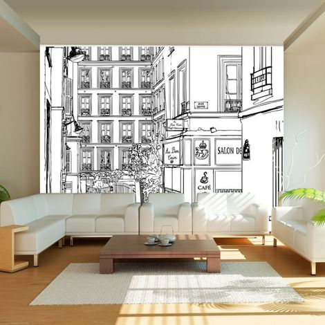 Papier Peint "A Walk Through Parisian Streets" 154 x 200 cm (1/2)
