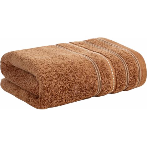 Asciugamano da bagno Vento a righe color miele 70x140 cm (1/5)