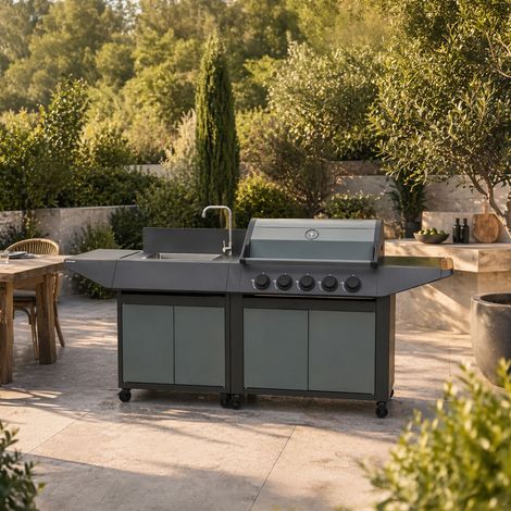 Barbecue Gaz BURN 80 PREMIUM + évier