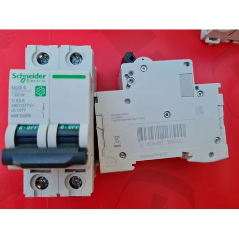 1 C60 2P D 63A 20kA SCHNEIDER M9F23263 DISJONCTEUR
