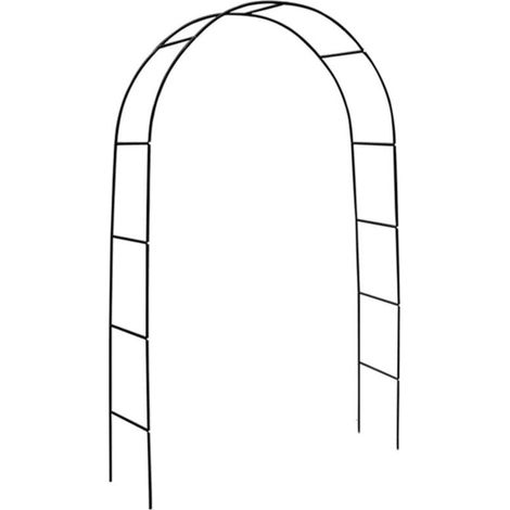 Metallener Gartenbogen für Kletterpflanzen, Hochzeitsdekoration, Feste, Partys, Kürbisse, 2 m, Außenbogen, weiß und schwarz (1/4)