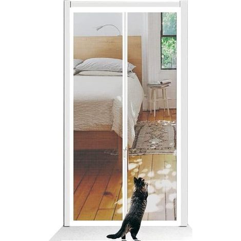 Rideau Anti-moustiques 120 Cm X 220, Porte Moustiquaire Zippée, Magnétique, for Balcon(95x220cm) (1/5)
