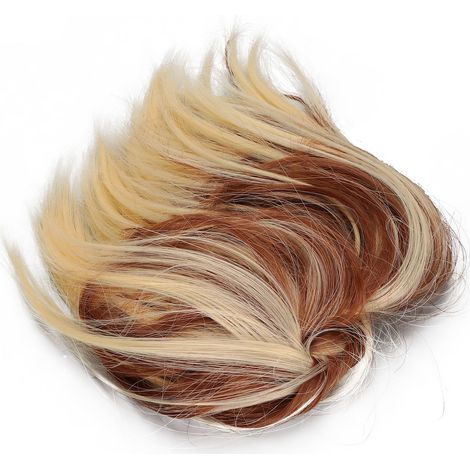 Chignon désordonné postiche élastique, extension queue de cheval enroulée pour femmes Q17-12H613 (1/5)
