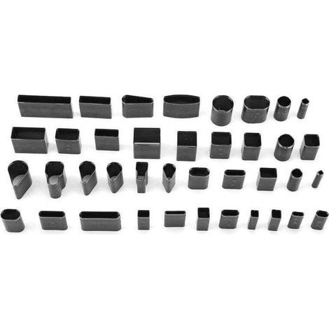 Kit de 39 emporte-pièces pour cuir - Pour téléphone portable - Perforatrice pour maroquinerie - Outil de découpe en métal - Perforation manupour cuir (1/4)