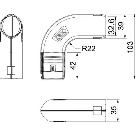 OBO Bettermann Quick-Pipe-Bogen 90 Grad 3000 BMS M32 RW 5 Stk