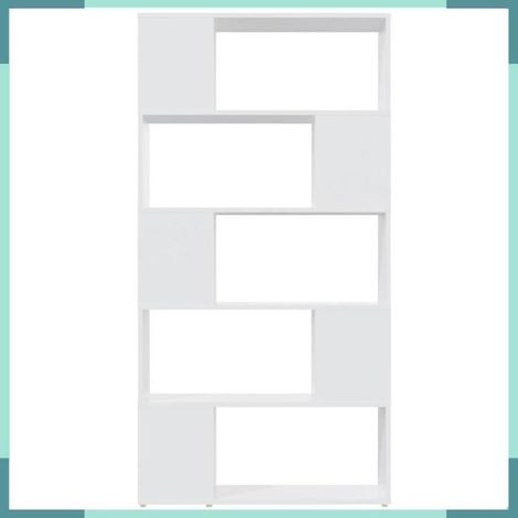 809143 Bibliothèque/Séparateur de pièce Blanc 80x24x155 cm (1/5)