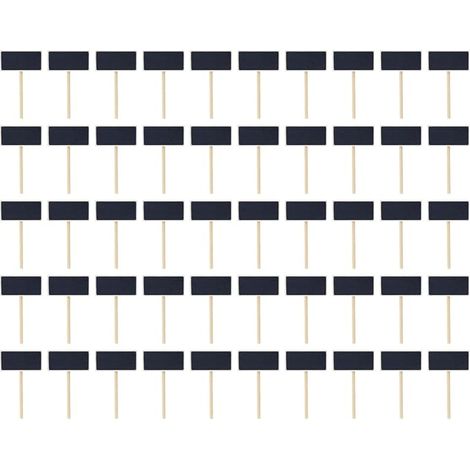 24 Pack Mini Chalkboard Rectangle Wooden Chalkboard for Item Labeling Note Taking Memo Board Wooden Labels Reusable (1/5)