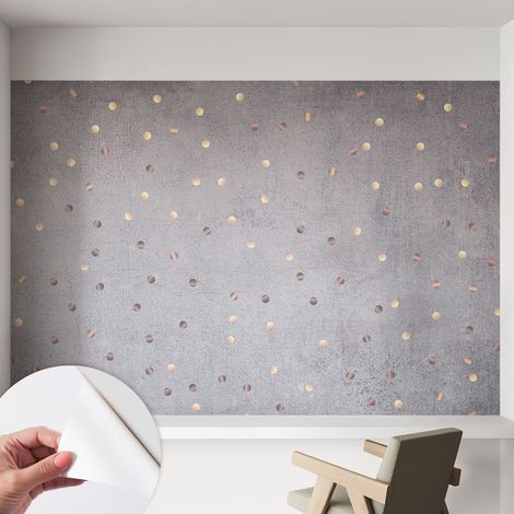 Fotomurale adesivo - parete decorativa - decorazione casa - stile moderno parete - Puntini simmetrici 152x104 cm (1/5)