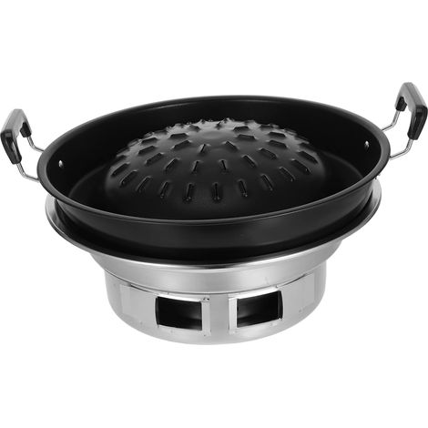 Poêle à churrasco coréenne réutilisable, antiadhésive, sans fumée, à chauffe rapide, idéale pour le camping