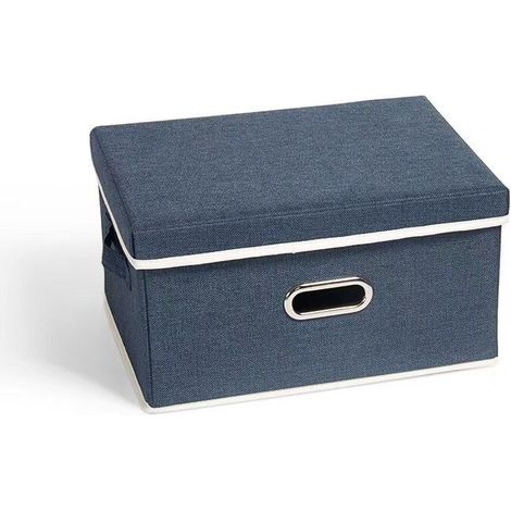 Aufbewahrungsbox Stoff aufbewahrungsbox Spielzeug Spielzeugkisten und Lagerung groß Aufbewahrungsboxen für Kleidung Aufbewahrungsboxen Würfel Navy,372720cm (1/3)