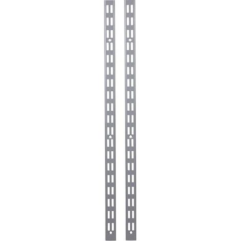 COFAN pack 2 cremalleras pared para estanterías 1080x30x25 mm