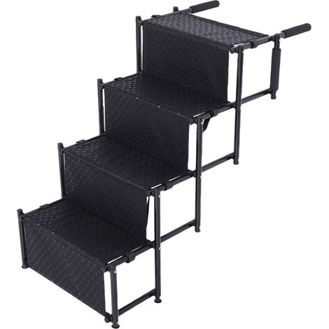 Escalier pour chien à 4 marches, pliable et portable, antidérapant, idéal pour les voitures, SUV, camions, camping-cars et l'extérieur. (1/5)
