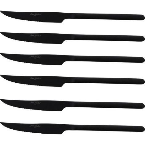 Jean Dubost - Couteaux de table Anuradha noir (lot de 6)