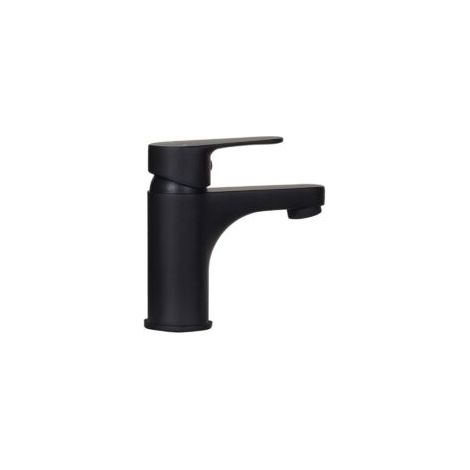 Serbia – Robinet de lave-mains mitigeur noir mat – Cuivre et alliage de zinc – Finition élégante pour salle de bain moderne – Eau chaude et froide