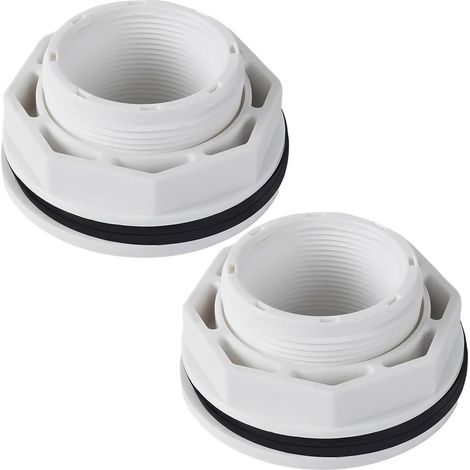 2 Pièces SP1023 Raccord de Retour d'Entrée pour Piscine Hors Sol FIP de 1 1/2 Pulgadas raccord de Refoulement avec Écrou de Verrouillage et Joint d'Étanchéité Accessoire de Piscine (1/5)