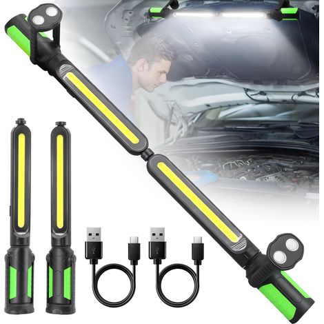 Wiederaufladbare LED-Arbeitslampen, 2400LM, wiederaufladbare Lampe, 4400mAh Arbeitslampe mit Haken und Magnetbasis für Grillen/Auto/Werkstatt (1/5)