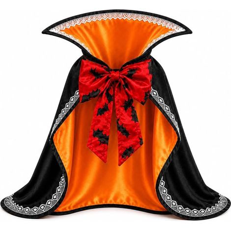 Cape de vampire d'Halloween pour chiens et chats, nœud papillon chauve-souris, costume ajustable pour animaux de compagnie, taille L (1/5)