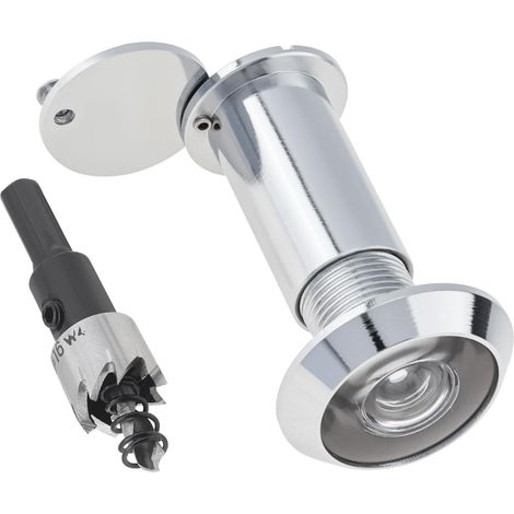 Judas de Porte 200 degrés Judas avec mèche de 16 mm pour portes de 38 à 60 mm d'épaisseur pour bureaux, maisons, hôtels