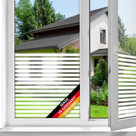 d-c-fix Pellicola vetri finestre privacy adesivo statico Linia oscurante opaca anti-uv decorative impermeabile per cucina, casa, ufficio, bagno, doccia carta 90 x 150 cm (1/5)