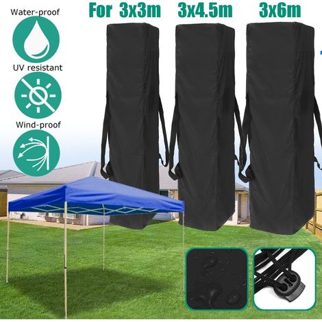 Sac de rangement pour tente, sac de transport pour tonnelle de jardin, sac de rangement noir 210D pour auvent de tente de voyage/camping - 140 x 34 x 44 cm (1/5)