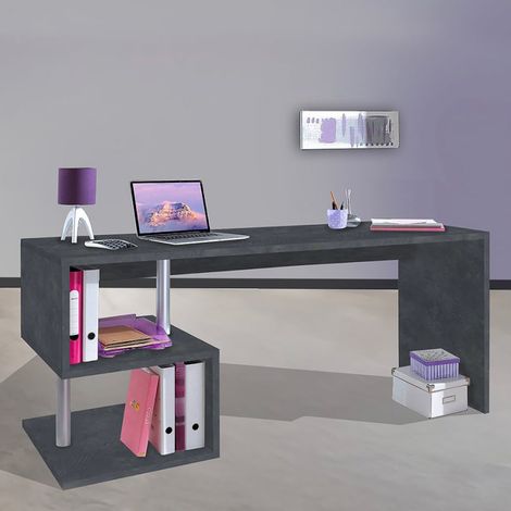 Bureau design 180x60cm anthracite travail études moderne Esse 2 Report