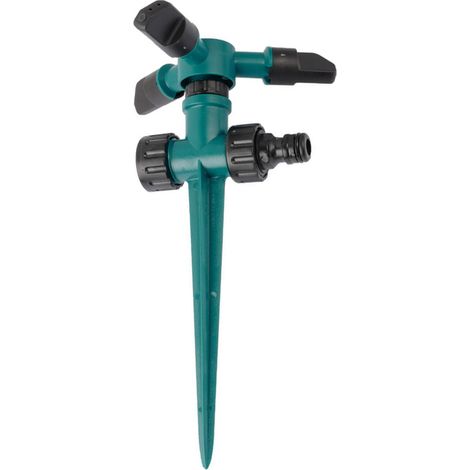 Aspersor giratorio de 360° para césped y jardines, con gran capacidad de cobertura. Sistema de riego para patios y jardines exteriores.