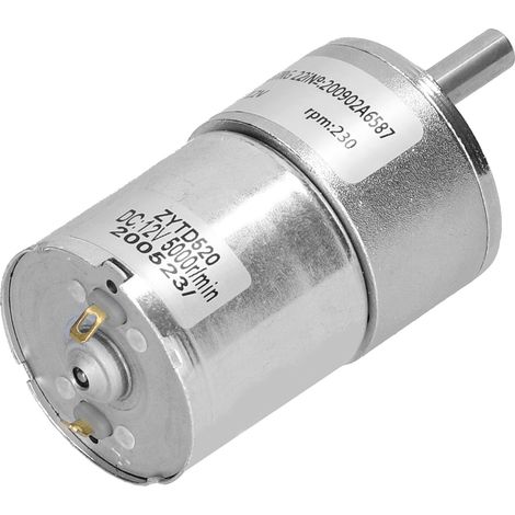 Moteur à engrenages électrique 230R-12V haute torsion ZGB37RG, micro-réducteur de vitesse compact pour bricolage, remplacement de pièces (1/5)