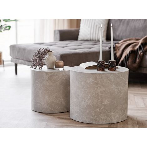 Set de 2 Tables basses Prague blanc (1/5)