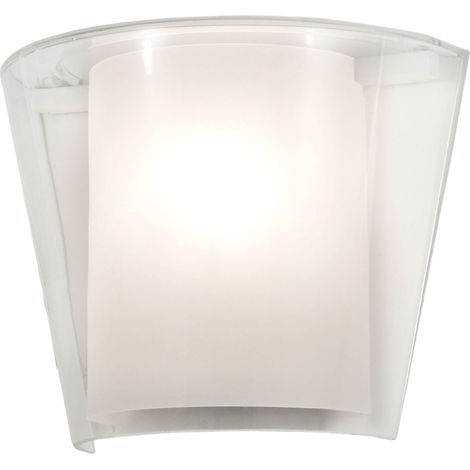 Applique Murale Viki En Métal Et Verre Transparent, Douille E27 40W, Design Élégant Pour Intérieur, Ip20, 28,5 X 14,5 X 23,5 Cm, Classe 1 (1/3)