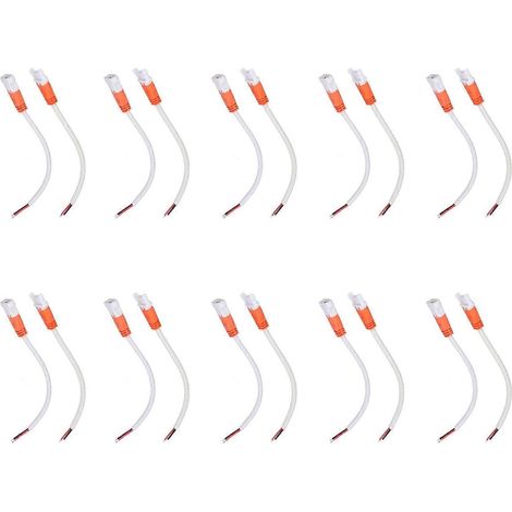 10er-Set LED-Streifenverbinder 16AW 2-poliger Schnellstecker Tragbares Stecker-Buchsen-Anschlusskabel