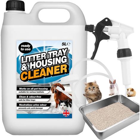 1 x 5L Ready To Use Litter Tray & Housing Cleaner With Convenient Long Hose Trigger
