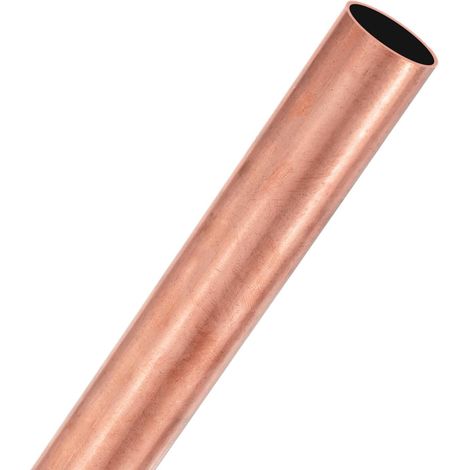 Tube en Cuivre Droit, 25mm OD x 300mm Longueur 1mm d'épaisseur Tige de T2 Cuivre Barre Ronde pour Construction, Usinage, Bricolage, Projets faits à la Main, Modèle (1/5)