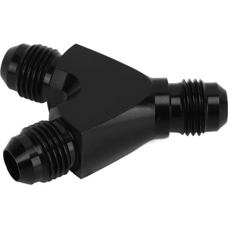 Raccord Union Y Noir Anodisé Étanche Adaptateur Universel pour Tuyau Carburant 6AN (1/5)