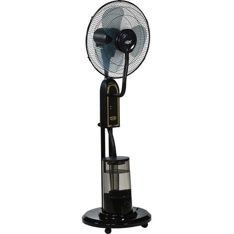16-Zoll-Standventilator mit Sprühfunktion, Fernbedienung, 90°/35°-Oszillation, 3 Geschwindigkeitsstufen/Modi, 7,5-Stunden-Timer, 3,2-Liter-Wassertank, leiser Betrieb (1/5)