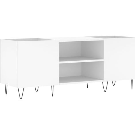 Maison Exclusive - Armoire à disques blanc 121x38x48 cm bois d'ingénierie