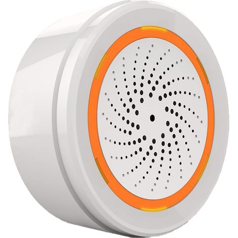 Sirène Alarme ZigBee 3.0 - 1 Unité - Plastique Blanc - Sonore Et Lumineuse - Maison Et Bureau - 68x68x33 Mm (1/5)