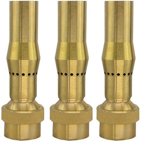 Trois buses de fontaine à jet de mousse en laiton de 3/4 de pouce, adaptées aux fontaines de jardin, conception multi-buses réglable, également adaptées aux bassins de jardin. (1/5)