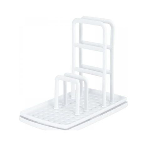 QORVA-Porte-éponge en plastique évier de cuisine porte-éponge, porte-savon multifonctionnel éponge égouttoir évier plateau pour la cuisine à la maison