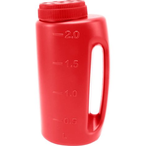 Épandeur d'engrais portatif, épandeur de semences de gazon portatif, épandeur de sel pour cultures, pot de semis rouge (1/5)