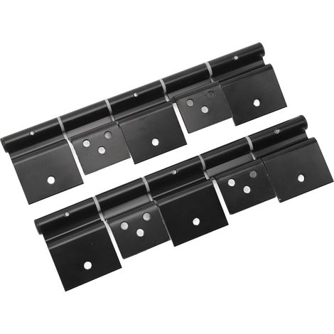 Lot de 2 charnières à friction pour porte d'entrée de camping-car, en métal, haute résistance, noires, à ouverture et fermeture fluides, installation facile pour caravanes à sellette et camping-cars. (1/5)