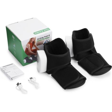 Filiyano-Appareil de massage pour pieds et chevilles x2 avec compression par coussin d'air chauffant, idéal pour la maison et les voyages. 3 modes, 4 (1/5)