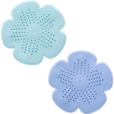 2 Pièce Filtre Evier Cuisine Silicone,Filtre à Cheveux Douche,Filtre à Bonde de Douche et Bain Forme de Fleur,Protection de Drain de Silicone,Avec Ventouse,Pour Coincer Cheveux et Saletés (1/5)