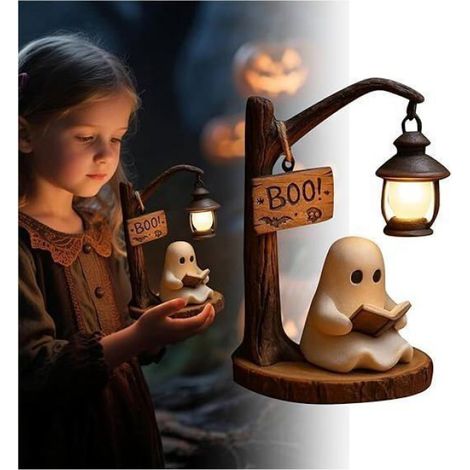 Veilleuse fantôme d'Halloween,décoration d'Halloween,veilleuse fantôme lumineux LED pour chambre coucher,lumière chaude