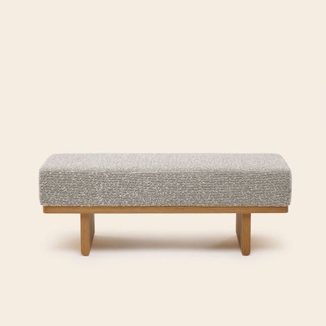 Banc en Bois et bouclette chinée Pietro ANCA (1/4)
