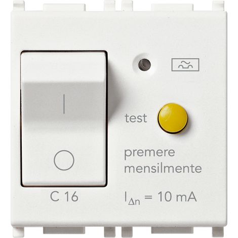 VIMAR - 14411.16 Interruttore MTDiff.1P+N C16 10mA bianco