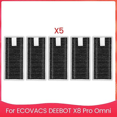 Kit de filtres HEPA pour aspirateur robot ECOVACS DEEBOT X8 Pro Omni : pièces de rechange et accessoires inclus. (1/5)